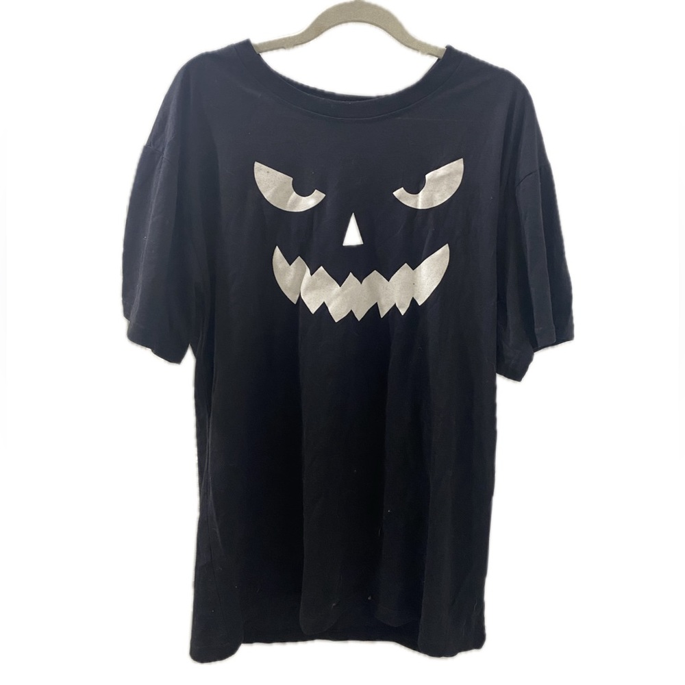 10Threads Men’s Jack O’Lantern T-shirt Black - Large